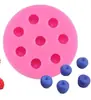 Juguete de Apretar Frutal Arándano Fresa Frambuesa Llavero Molde de Silicona Molde para Decoración de Pasteles Fondant Chocolate Dulces