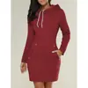 Bestseller 2017 AliExpress eBay: Vestido sudadera con capucha, cuello alto y manga larga, estilo europeo y americano, disponible en 5 colores y 8 tallas, S-5XL