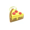 Chaveiro clicker de comida 3D novo transfronteiriço, brinquedo antiestresse, com designs de batatas fritas, pizza e cachorro-quente