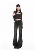 Jeans Americanos para Mujer en Otoño e Invierno 2025 Nuevo Retro Cintura Baja Holgados Efecto Adelgazante Color Barro Amarillo Pantalones No Ajustados a la Pierna