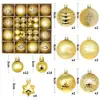 Novo conjunto de caixa de presente com decoração de bola de Natal transfronteiriça, enfeites decorativos para pendurar, artigos de Natal pintados para o Natal
