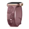 Adequado para Apple Watches 11/10, Pulseira de Silicone com Girassol Grande Gravado, Absorvente de Suor e à Prova d'Água, Pulseira de Relógio com Fivela em Oito
