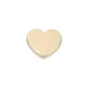 Botón de Presión Metálico Simple Forma de Corazón Botón de Superficie Metálica Gruesa Botón para Abrigo de Lana Chaqueta de Algodón Botón de Abrigo de Gama Alta