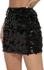 Moda femenina de Amazon para comercio electrónico transfronterizo Primavera/Verano 2026 minifalda con lentejuelas irregulares para fiestas y discotecas