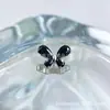 ASTMF-13 Aleación de Titanio Pendientes Grandes de Mariposa Forma de Gota de Agua Titanio G23 Rosca Interna Pendientes de Labio con Circonita Joyería para Piercing