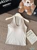 Camisola Feminina de Design Exterior com Renda nas Costas e Recorte, com Bojo, Top de Costas Lindas, Lingerie Sexy e Moderna