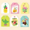 Nueva Etiqueta de Regalo con Tema de Verano Hawaiano Decoración de Etiqueta Colgante para Baby Shower Cumpleaños