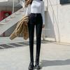 Otoño e Invierno 2021 Nuevos Jeans para Mujer Leggings Elásticos Ajustados Pantalones de Bota Azul Claro Pantalones de Lápiz Ajustados