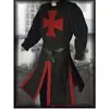 Capa Medieval cos Disfraz Renacimiento Puntada Dividida Hombres Templario Abrigo cosplay