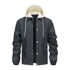 Chaqueta abrigo con capucha para hombre, deportiva, para exteriores, casual, corte holgado, versátil, cintura elástica, bolsillo grande, comercio exterior