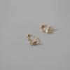 Pendientes coreanos de plata 925 con forma de estrella de cinco puntas, diamantes y circonitas, elegantes y lujosos, de alta gama.