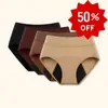 Calcinhas Menstruais Absorventes de 4 Camadas 100Lm com Furos Respiráveis, à Prova de Vazamento, de Cintura Alta para Mulheres Ufeel Underwear