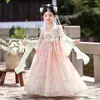 Hanfu Feminino Verão Estilo Chinês 2026 Novo Modelo Super Fada Traje Antigo Vestido Infantil Traje Tang Vestido Tradicional de Princesa para Menina
