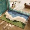 Alfombrillas de suelo de tierra de diatomeas florales 3D para dropshipping transfronterizo de Temu, felpudos para puerta de entrada, alfombrillas absorbentes para pies para entrada de baño, al por mayor en stock