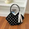 Bolso de mano transfronterizo estilo coreano para chica dulce, bolso de hombro de moda con estampado de lunares, bolso de hombro para mujer de gran capacidad