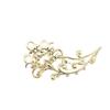 Yiwu seda dorada nuevo color conservante base chapada en oro pieza de flor cabeza de soldadura Hanfu accesorios para tocado B943