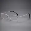 Nuevo Marco de Cejas de Diseñador de Gama Alta Mismo Estilo Sm9280 Medio Marco Marco Completamente de Titanio Marco de Gafas Retro para Hombre Danyang