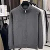 Cardigã com Gola Cruzada Tricô Masculino 2026 Outono/Inverno Novo Casual Manga Longa Suéter Espesso Quente Roupa Externa Masculina