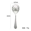 Cuchara de servir de acero inoxidable 304 transfronteriza con alto atractivo estético, cuchara de concha martillada para restaurante y hotel, cuchara mezcladora para el hogar