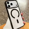 Capa Magnética de Celular em Acrílico Azul Geleira 18PRO Vinho Borgonha Case Magnético para Celular Borgonha