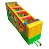 Pista de obstáculos inflável longa comercial, carnaval no gramado, atrações para eventos familiares, descontos para compras em quantidade disponíveis