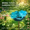 Comedero de Flores y Pájaros Creativo para Exteriores Transfronterizo, Estaca Metálica de Flor para Jardín Dispensador de Agua, Adorno Decorativo para Jardinería