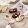 Sapatos para Meninas Primavera e Outono 2025 Novos Moda com Sola Macia Sapatilhas Infantis para Bebês Meninas Sapatos Pequenos de Couro de Princesa