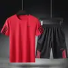 Traje Deportivo de Verano para Hombre de Manga Corta Ropa Deportiva Shorts para Adolescente Talla Grande Suelto Casual Traje de Verano Moderno para Hombre