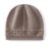 Gorro holgado de cachemir con borde enrollado, nuevo estilo para mujer, adelgazante, para el frío, cálido, para el posparto, turbante versátil, gorro de punto