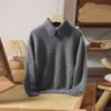 Suéter de punto 100% lana, nuevo estilo otoño/invierno, suéter de cuello polo para niños, diseño unisex para niños y niñas, estilo pullover