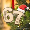 Bestseller Transfronterizo Sixseven Papá Noel Decoraciones Navideñas de Acrílico Divertidas Decoraciones Digitales de Meme