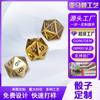 Fabricante Original Dados Metálicos Multifacetados Pedra Preciosa Dados de RPG Conjunto de Dados Dados de Baldur's Gate Dados Poliedros