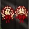 Pegatina de Puerta con Carácter de Fortuna 3D Año del Caballo 2026 Decoración de Año Nuevo Festival de Primavera Arreglo de Puerta de Entrada de Año Nuevo Pegatina de Fortuna