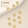 Chapado en cobre oro real 14k oro de alta retención de color cuentas espaciadoras plisadas irregulares pulsera collar DIY hecho a mano flor retorcida cuentas sueltas