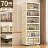 50-80 Gabinetes de Almacenamiento Plegables para el Hogar Sin Instalación, Gabinetes de Almacenamiento de Múltiples Niveles con Doble Puerta, Gabinetes de Almacenamiento para el Comercio Transfronterizo en el Sudeste Asiático
