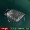 Cajas desechables para sushi, recipientes rectangulares para alimentos, loncheras transparentes, cajas de empaque para rollos de comida y fruta/verdura y carne, cajas para frutas