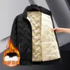 Chaqueta de invierno para hombre de estilo nuevo, moderna, corte holgado, talla grande, acolchada de algodón, con forro polar, cuello alto y cálido acolchado de algodón
