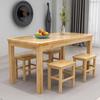 Mesa y silla de comida rápida de madera maciza, gran equipo, tienda de fideos, tienda de refrigerios, desayuno, hogar, mesa de comedor rectangular sencilla, escritorio