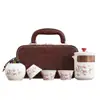 Juego de Té Kung Fu, Juego de Té de Recepción con Flor de Glicinia China Fresca, Caja de Regalo de Alta Gama para el Hogar, Personalización al por Mayor para Empresas