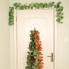 Hongyu Folha de Eucalipto Redonda Colorida Rattan Simulação Folha de Dinheiro Planta Verde Trepadeira Casamento Decoração de Casa Gancho de Porta