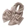 Cachemira Otoño/Invierno 2026 Nuevo Bufanda Larga de Punto Grueso Jacquard Hueco para Mujer Calentador de Cuello Chal