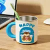 Vaso para Enjuague Bucal Infantil, Vaso para Cepillo de Dientes Infantil de Acero Inoxidable, Vaso para Enjuague Bucal a Prueba de Moho y Resistente a Caídas, Vaso Nuevo Lindo para Cepillo de Dientes, Vaso para Lavar