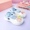 Zapatos Croc de Frutas de Dibujos Animados para Niñas Labubu Punta Redonda Francesa Boca Baja Suela Suave Zapatos Mary Jane de Verano