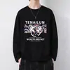 Nova Coleção de Outono Estilo Solto Gola Redonda Versátil Camiseta Masculina de Manga Longa Pulôver Estiloso Estampado para Homens LOGO Personalizável