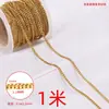 Cadena de oro de 18k con baño de vacío, cadena fina de acero inoxidable, cadena cubana en forma de corazón, collar, pulsera, accesorios para joyería DIY