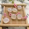 Colgante de ágata crisantemo tipo hielo hecho a mano, accesorio de joyería para pulsera DIY, llavero