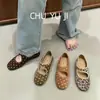 Primer Encuentro Temporada Zapatos de Mujer Altura Oculta Estilo Pequeño Aroma Boca Baja Suela Plana Zapatos Individuales Mujer 2026 Con Faldas Zapatos Mary Jane de Lunares