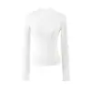 Camisa de Base Feminina 2026 Primavera Novo Estilo com Patchwork de Renda, Gola Meia-Alta, Estilo Hot Girl, Roupa Íntima com uma Blusa Top Incrivelmente Linda