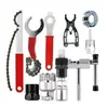 Conjunto de ferramentas de reparo de bicicleta de montanha cortador de corrente de reparo de bicicleta ferramenta de remoção de eixo de volante pequeno