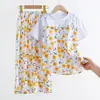 Conjunto de calça pantalona de algodão costurado Audell 2024 algodão artificial vestuário infantil atacado e atacado